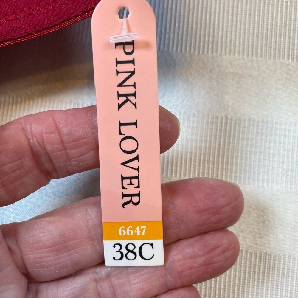 Pink Lover Deep Red Bra Sz 38C Style # 6647 NWT - Picture 9 of 9